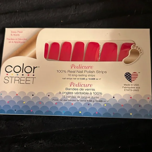 Color Street Baton Rougey Pedicure Strips - Picture 1 of 2